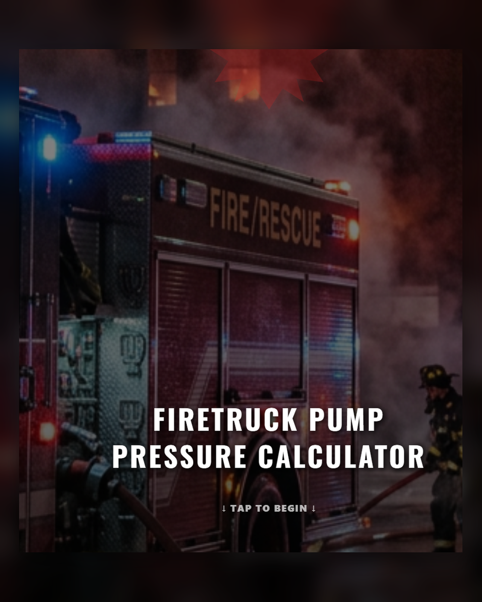Firetruck pump pressure calculator app splash screen