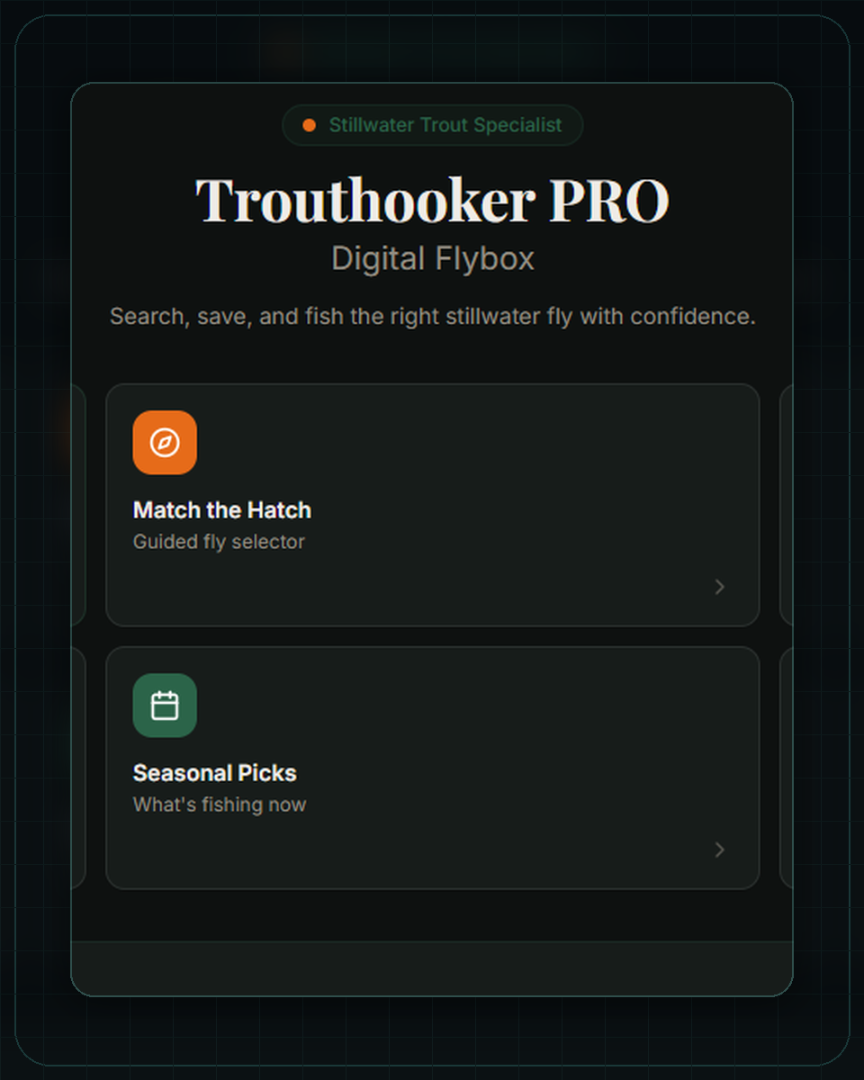 Trouthooker digital flybox app splash screen
