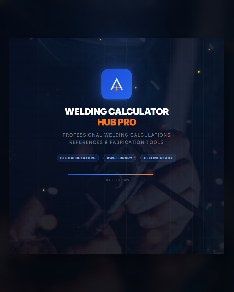 Welding Calculator Hub Pro app preview
