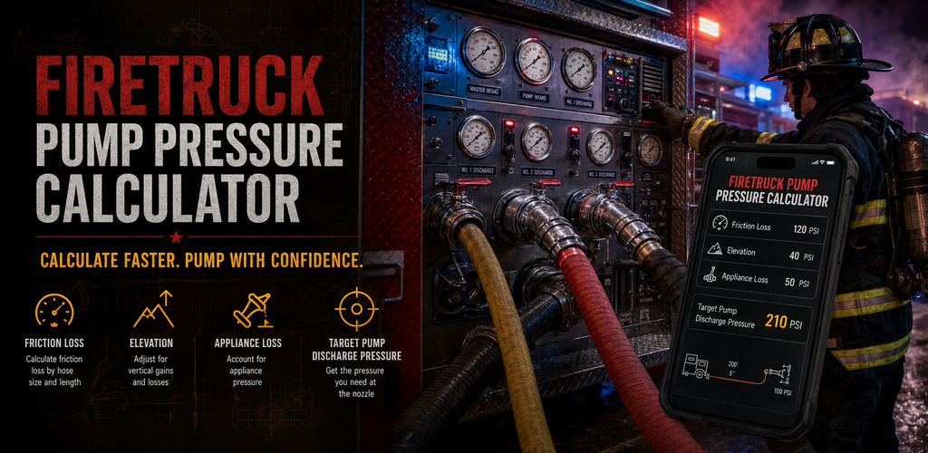 Firetruck Pump Pressure Calculator featured graphic