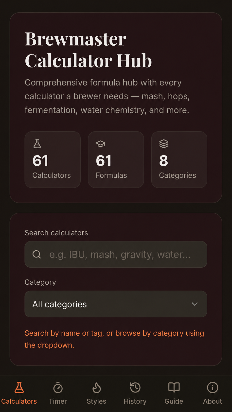 Brewmaster Calculator Hub Google Play screenshot 2
