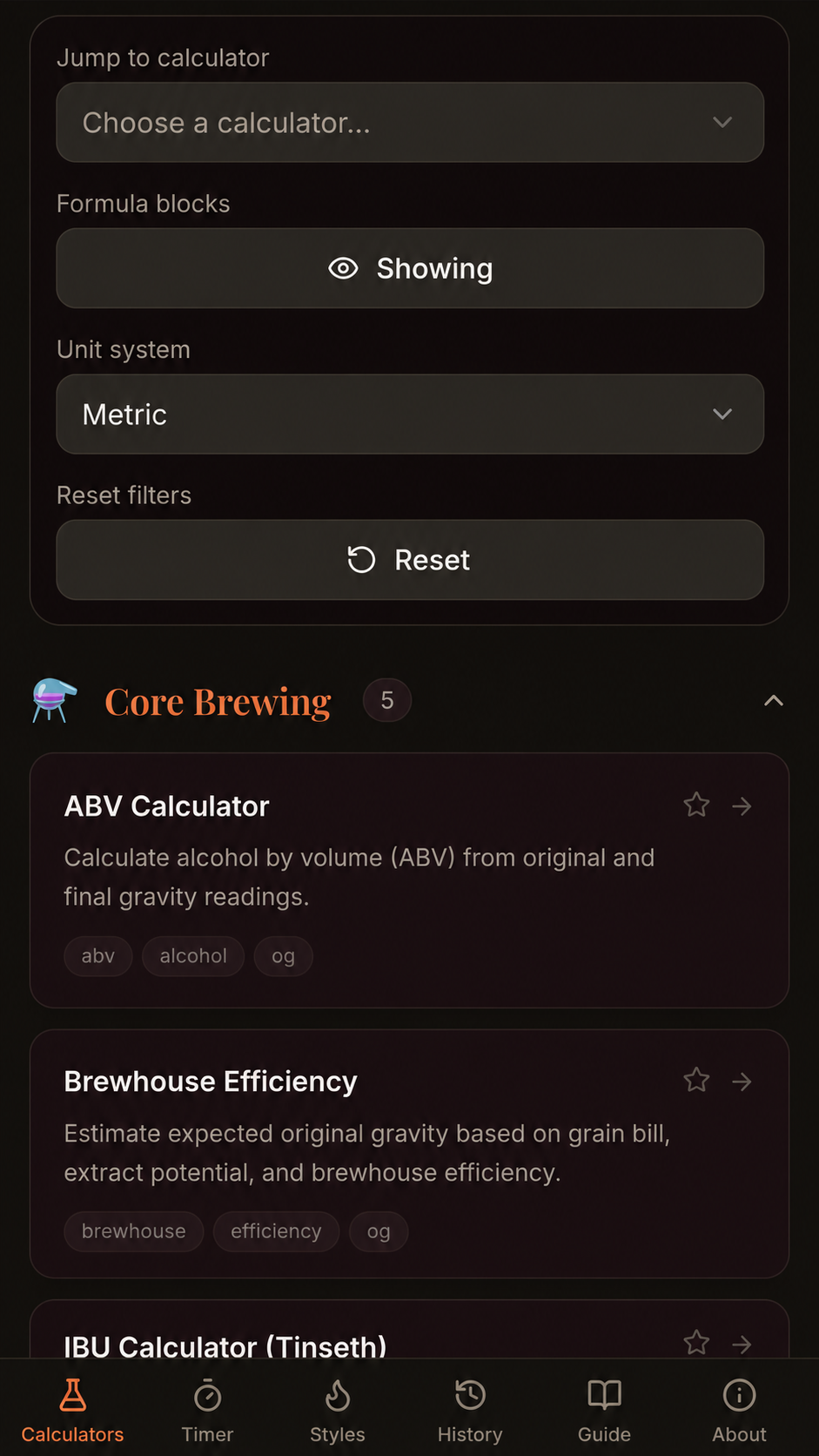Brewmaster Calculator Hub Google Play screenshot 3