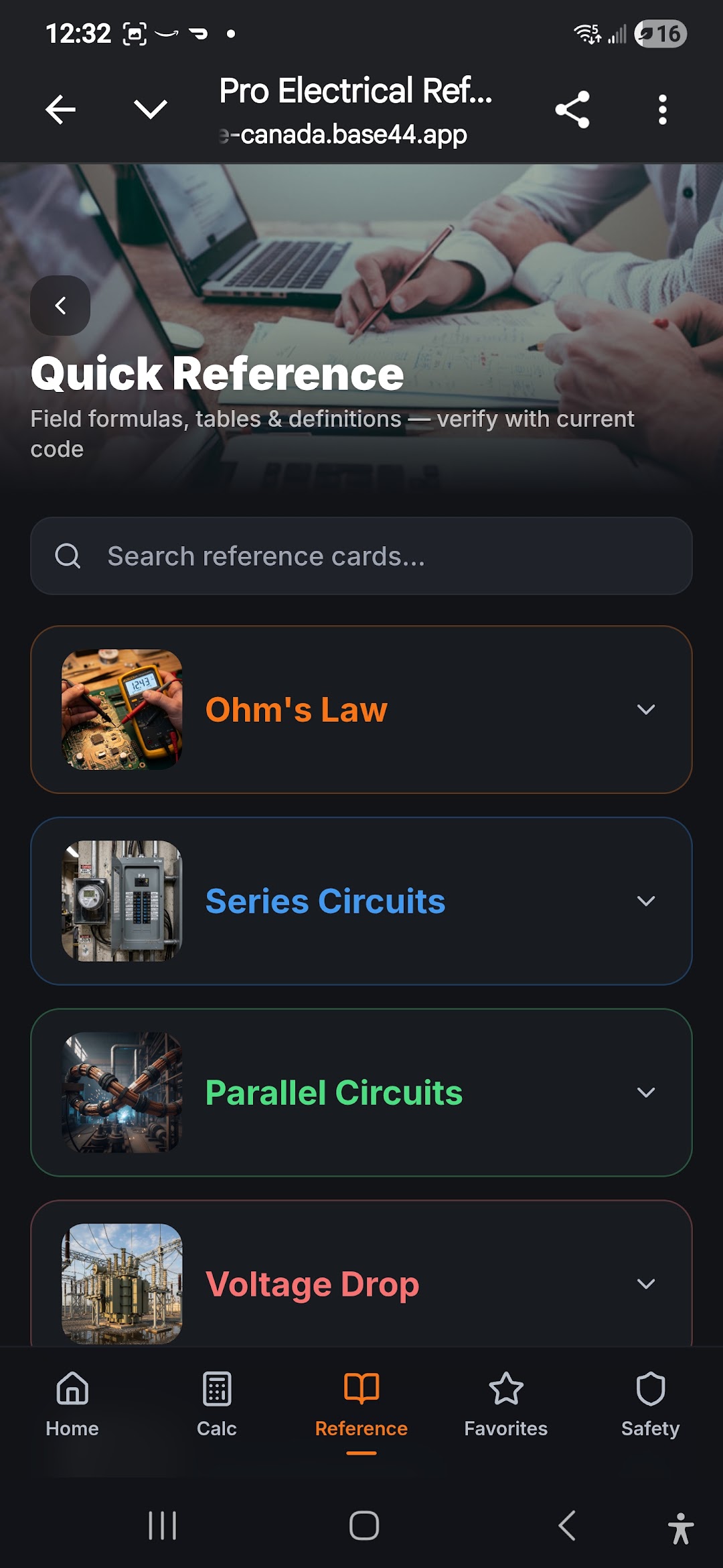 Pro Volt Link Canada app information screen