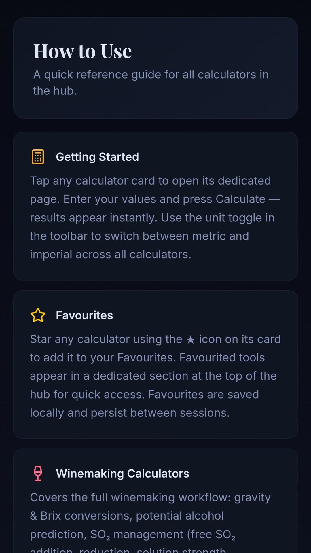Vintner Calculator Hub Google Play screenshot 2