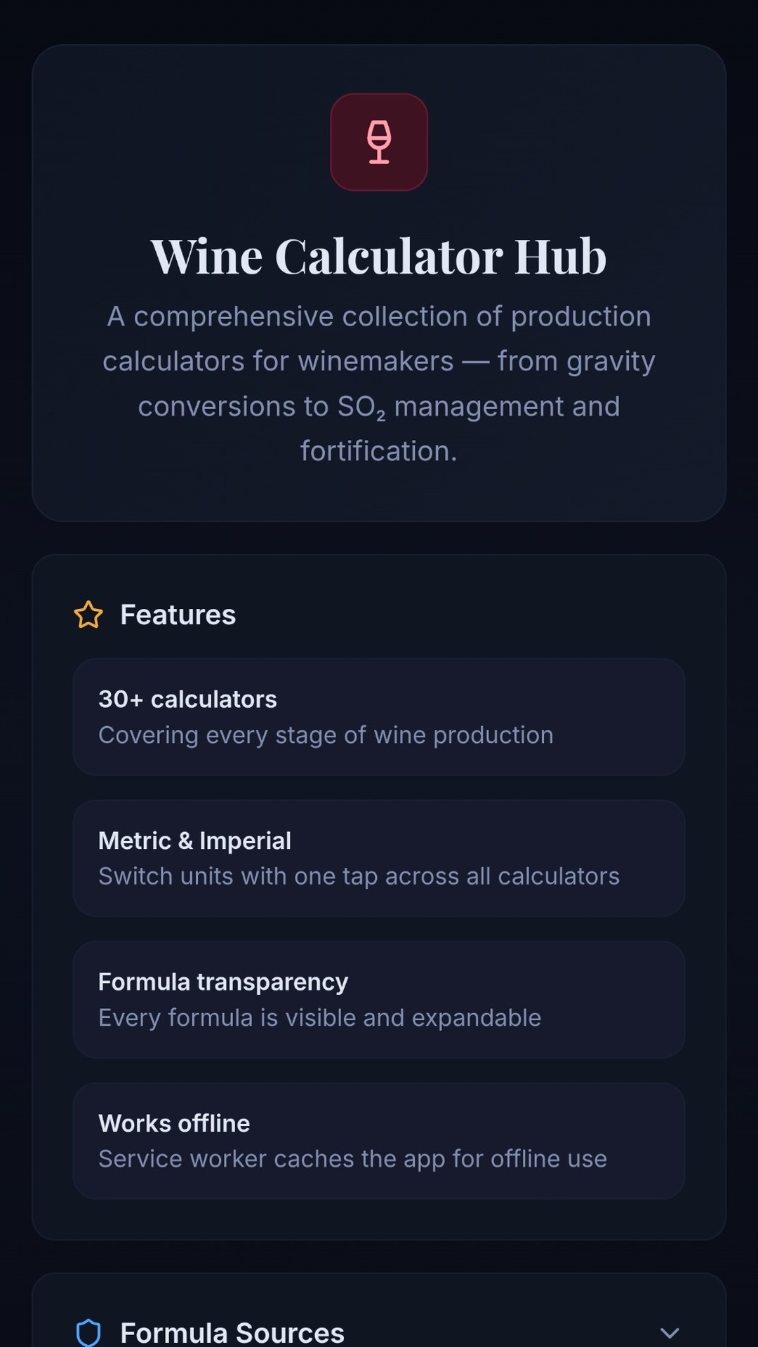 Vintner Calculator Hub Google Play screenshot 5