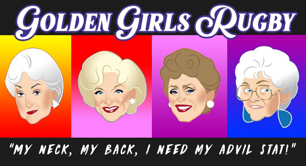 Golden Girls Rugby graphic design