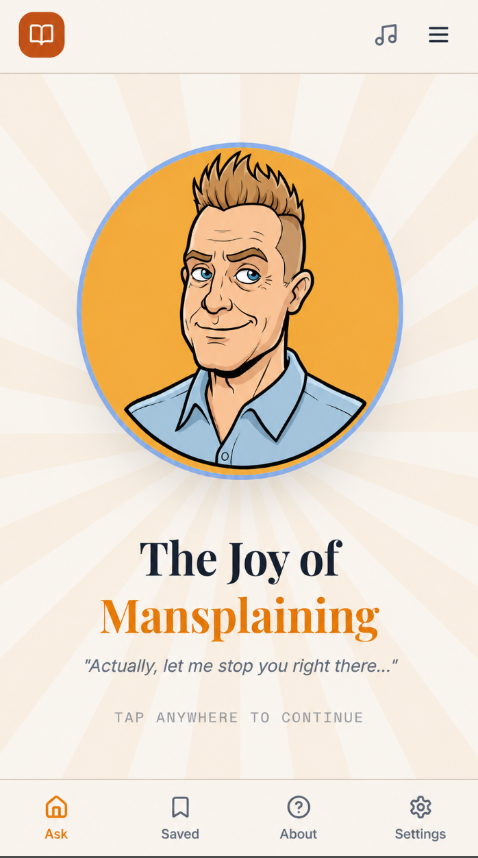 The Joy of Mansplaining splash screen