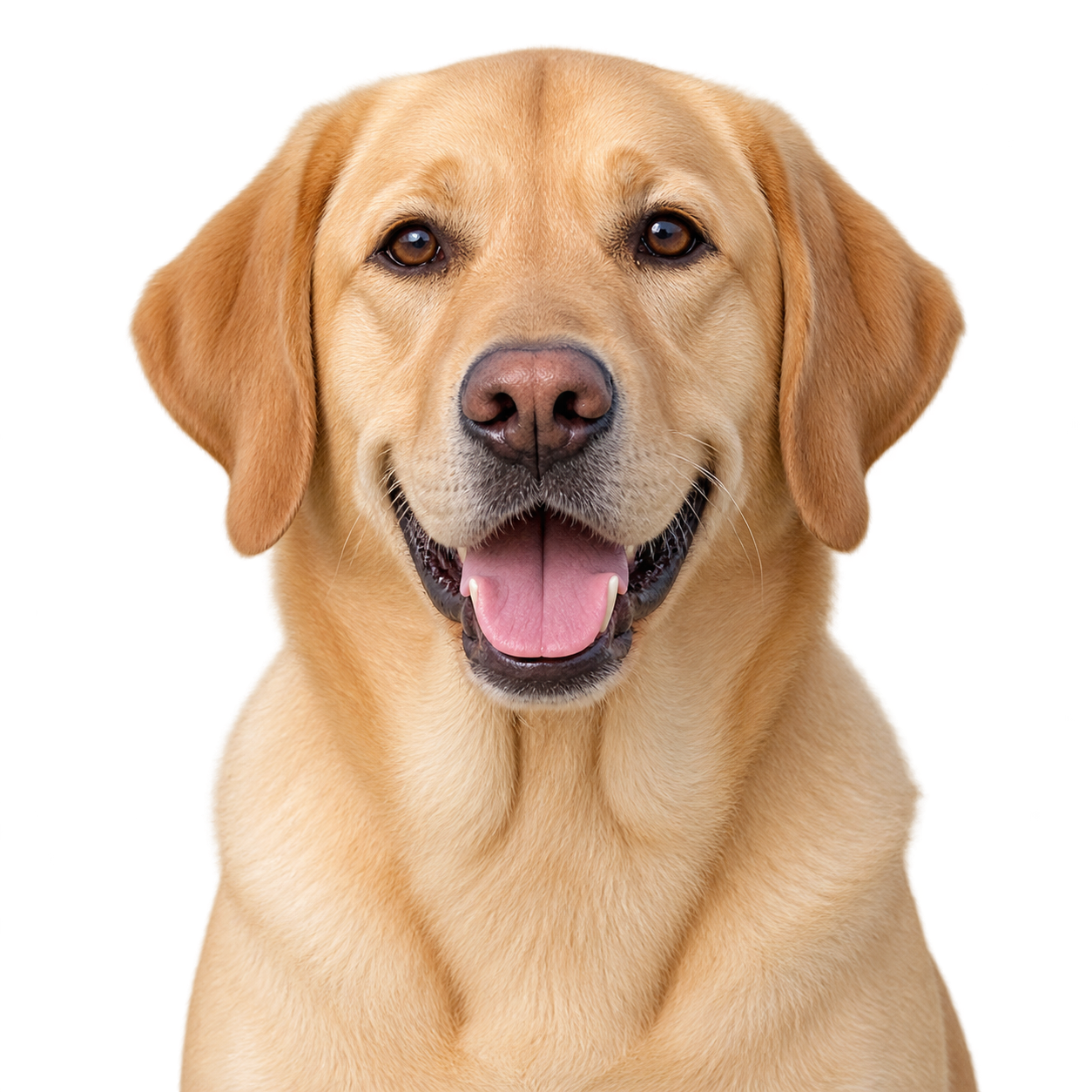 Happy yellow Labrador retriever